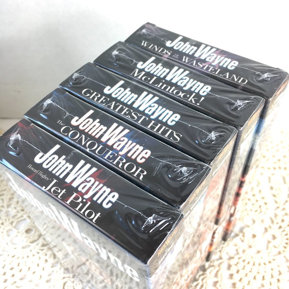 Sealed John Wayne VHS 5 Pc Set American Hero of the Movies NWT - Picture 6 of 7